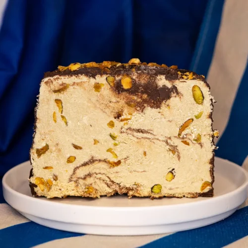 Chałwa sezamowa Premium z czekoladą i pistacjami