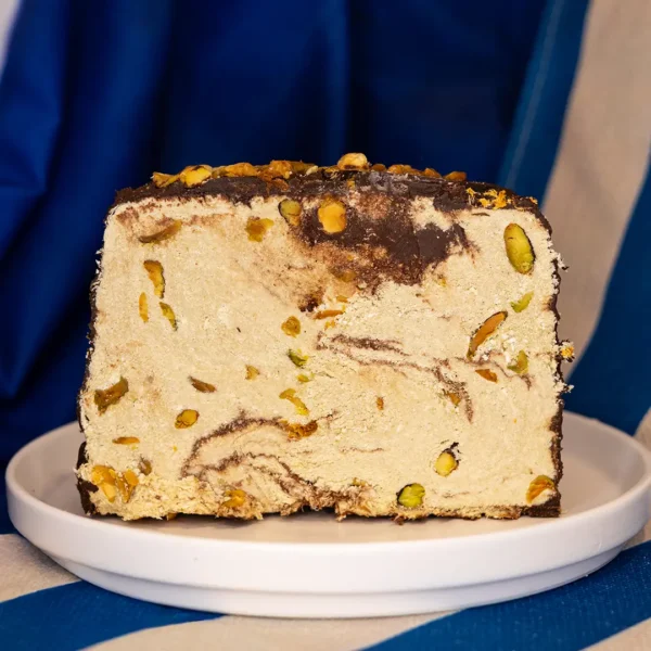 Chałwa sezamowa Premium z czekoladą i pistacjami