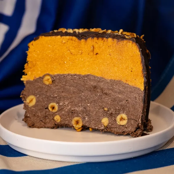 Chałwa sezamowa Premium z czekoladą, orzechem laskowym i pomarańczą