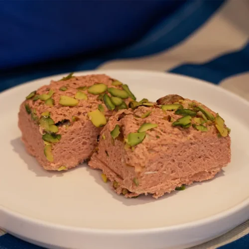 Produkt chalwa roza pistacja